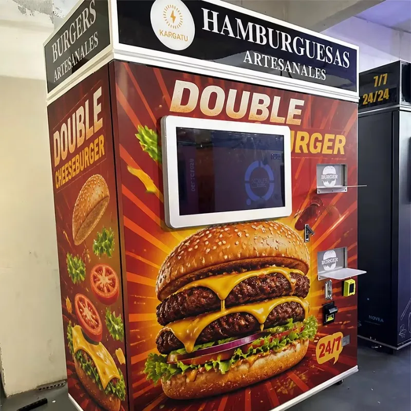 Customized Burger Vending Machine with Large Capacity Tray Storage Commercial Vending Machine for Burgers