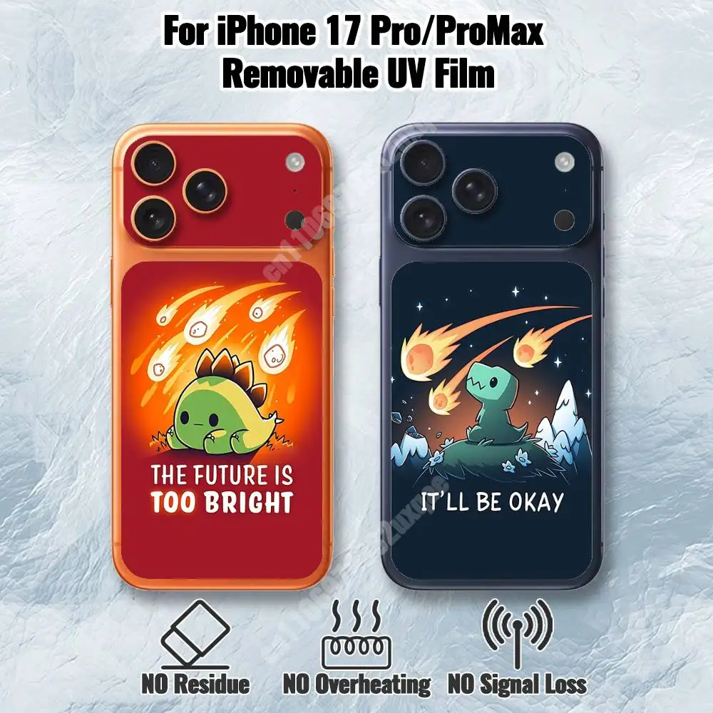 

Funny Dinosaur Memes Removable UV Film for iPhone 17 Pro 17 ProMax Protective Sticker