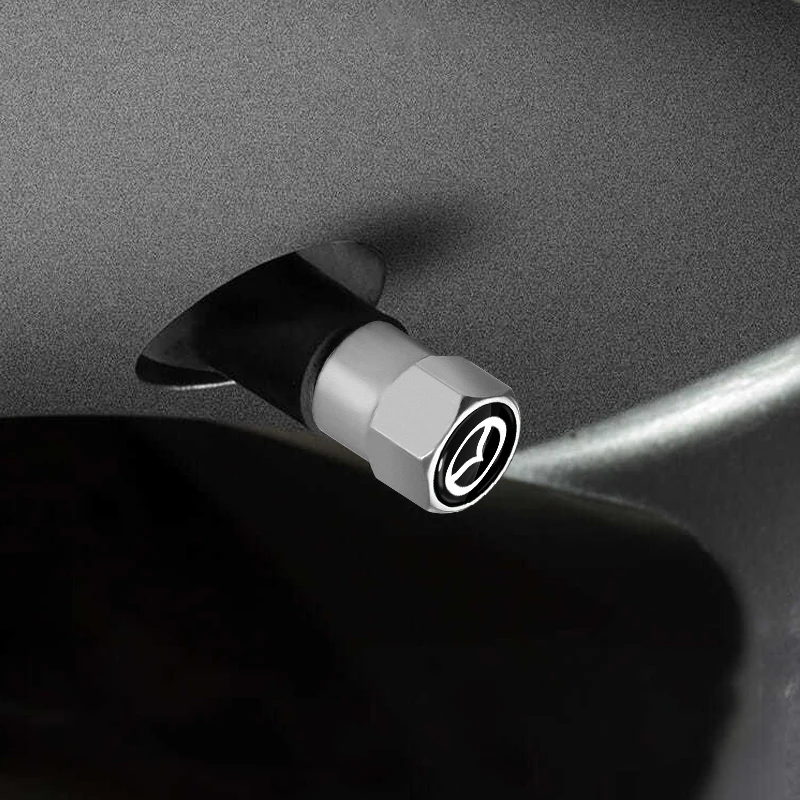 Afbeelding 5: Auto Waterdicht Stofdicht Aluminium Ventieldopjes Auto Exterieur Accessoires Voor Mazda 3 5 6 CX-3 CX-4 CX-5 CX-7 CX-9 Axela MX3