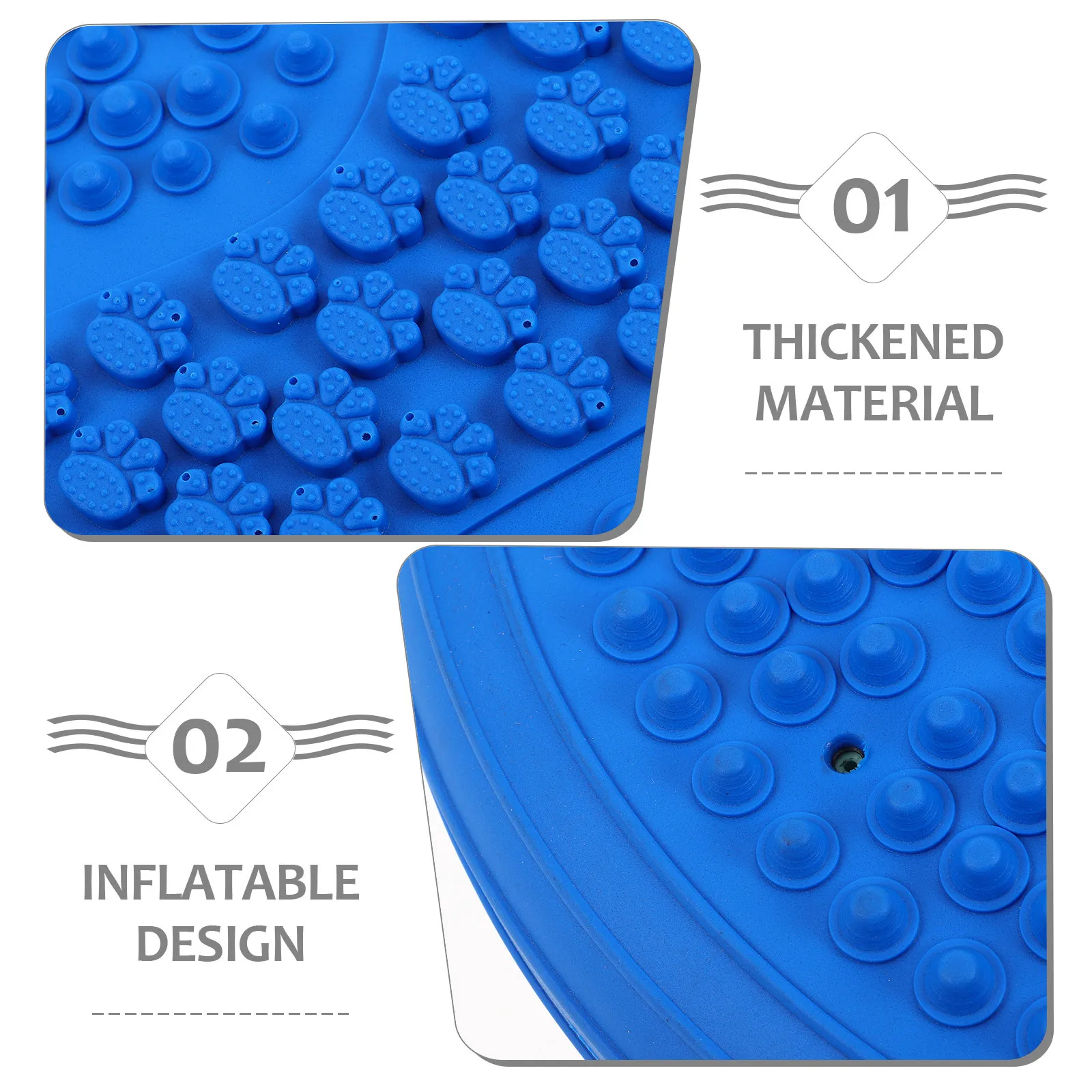 سجادة يوجا مستديرة قابلة للنفخ، وسادة توازن، قرص متذبذب، أزرق سميك، محمول للتدريب على الاستقرار، اللياقة البدنية #2