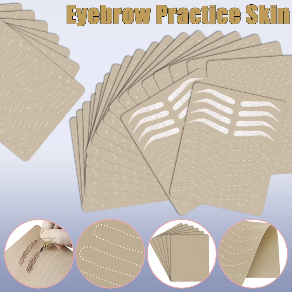 

10/5/3/1 шт., профессиональная практика татуировки бровей, кожа, латексная микроблейдинг, тренировка татуировки, искусственная кожа для начинающих, боди-арта