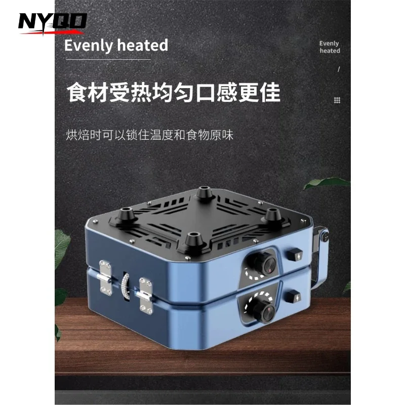 Outdoor Dual Head Card Stove Portable Folding Integrated Card Stove Gas Cylinder Stainless Steel Electric Furnace Gas Camping