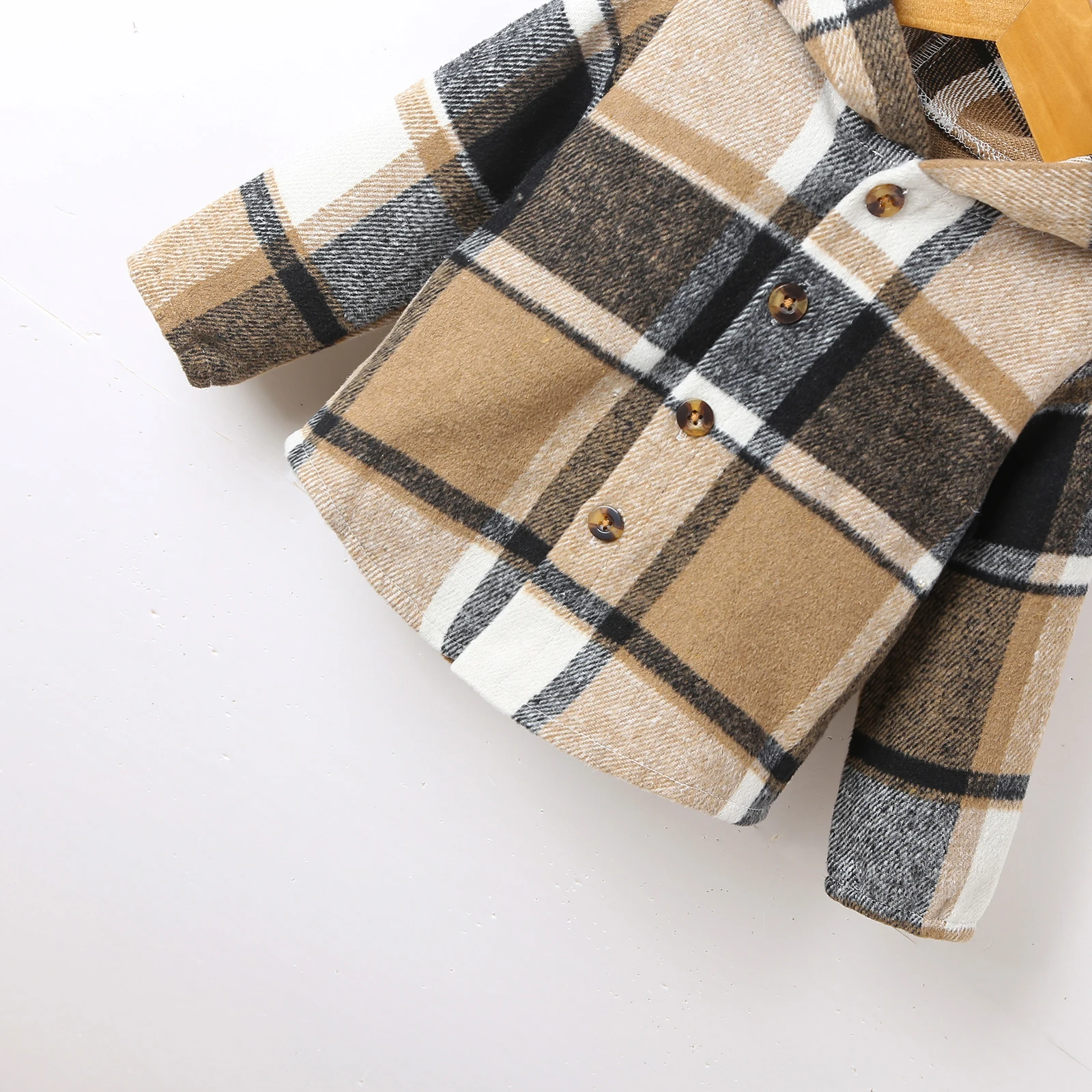 Baby Clothing Newborn Coat Winter Casual Infant Girl Plaid Long Sleeve Hooded Jacket Outerwear