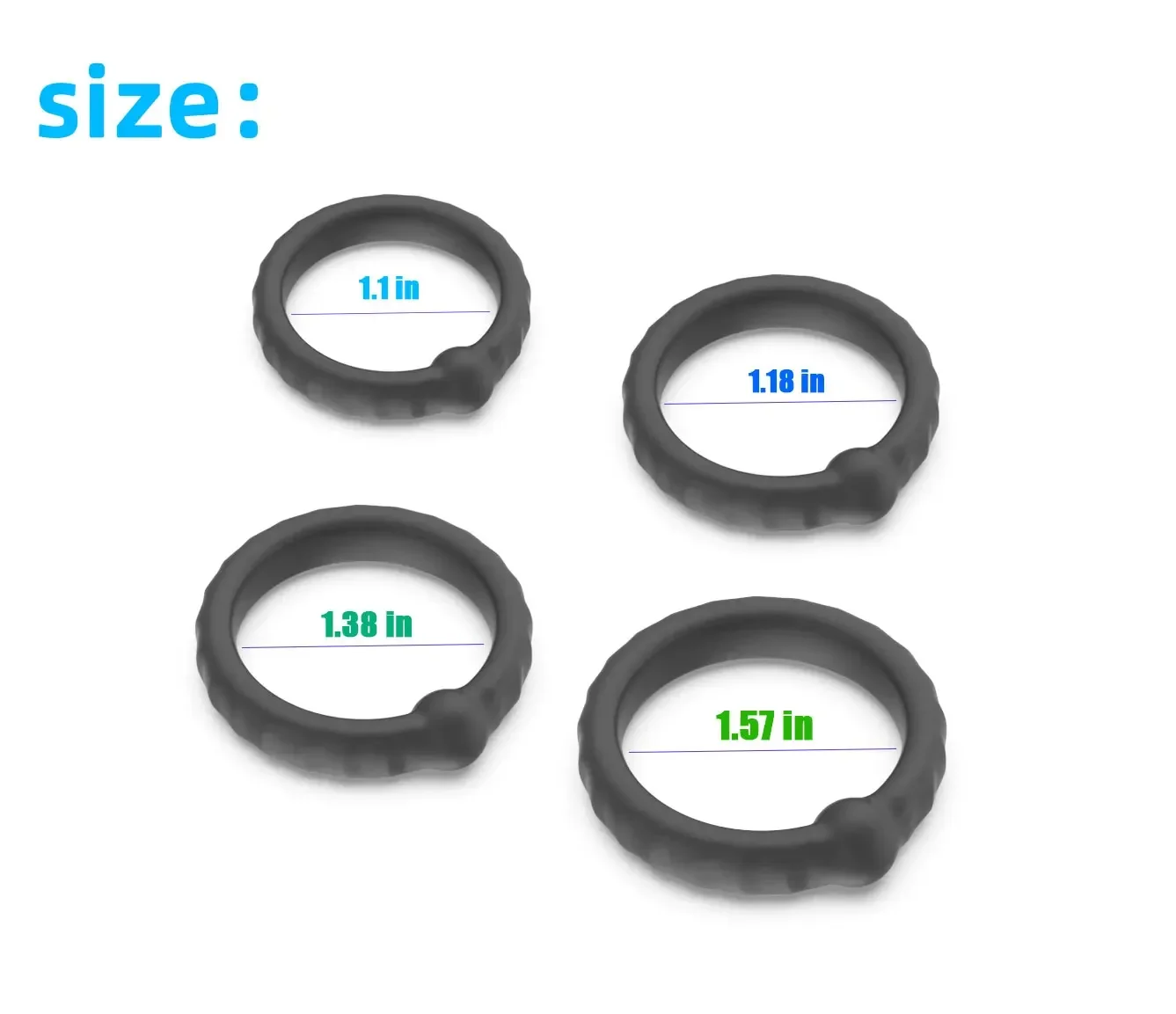 Reusable Silicone Penis Ring - Newest Design for Delayed Ejaculation & Penis Enlargement, Dick Enlarger Sex Toy for Men
