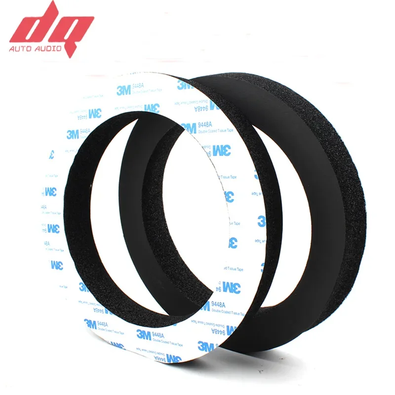 

2pcs 6.5 inch Car Speaker Ring Bass Door Trim Sound Insulation Cotton Audio Speakers Sound Self Adhesive Insulation Ring