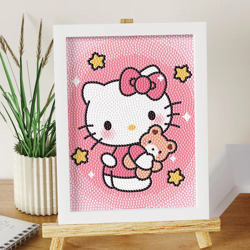 Diy Diamond Stickers Handmade Full Diamond Diamond Painting Sanrio Kurumi Cartoon Animation Paste Painting