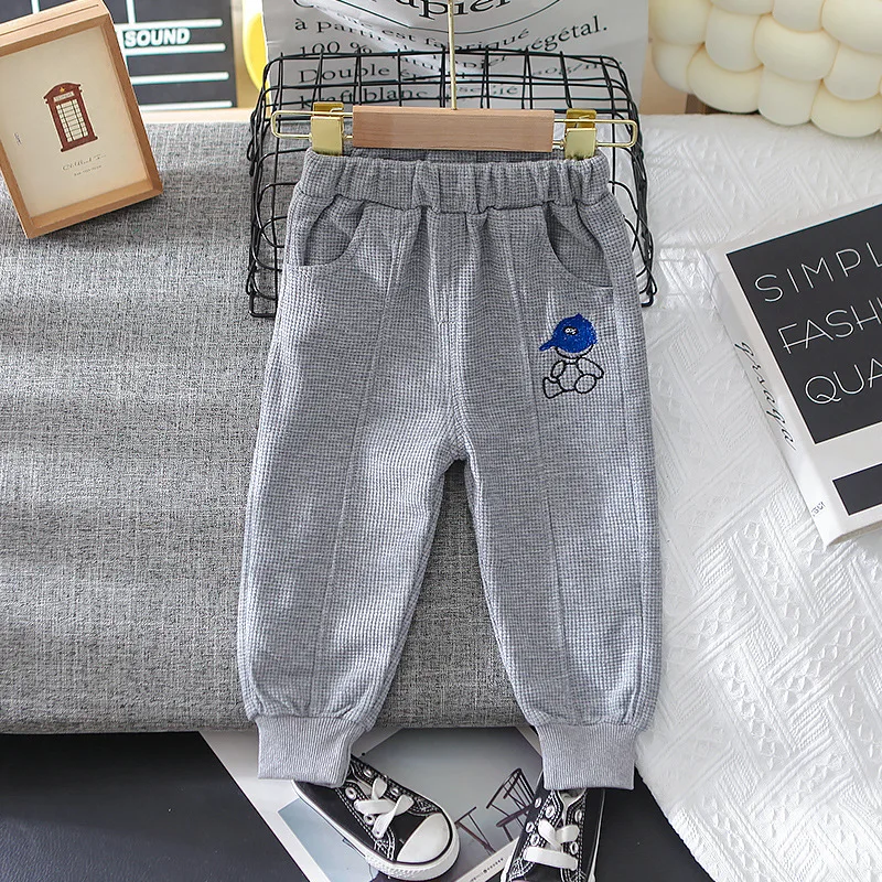 Toddler Boy Handsome Sport Clothing Sets 2023 Spring Autumn Children Fashion Tracksuit Baby Cartoon Pullover+ Pants Girl Clothes