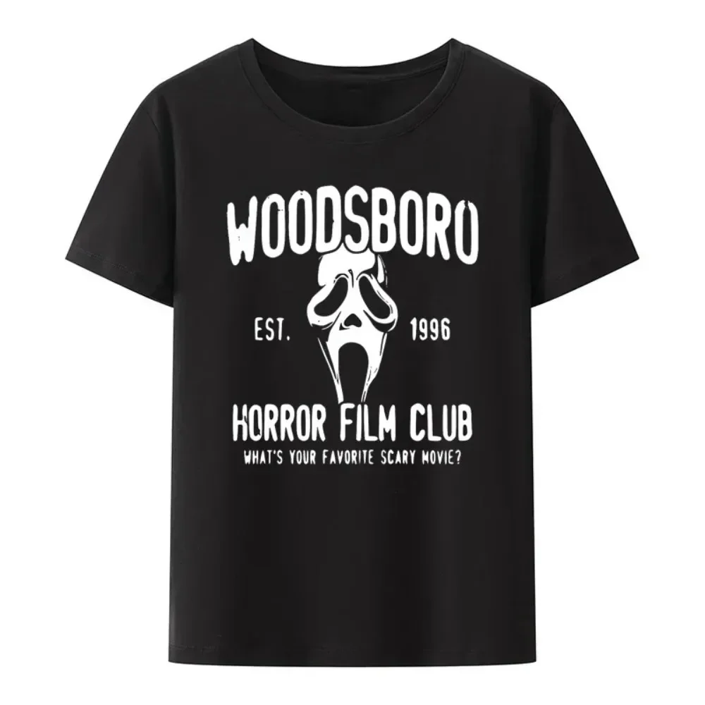 

Футболка Lets Watch Scary Movies Scream Horror на Хэллоуин, новинка, забавные рубашки с рисунком, футболка для мужчин и женщин, популярные готические топы