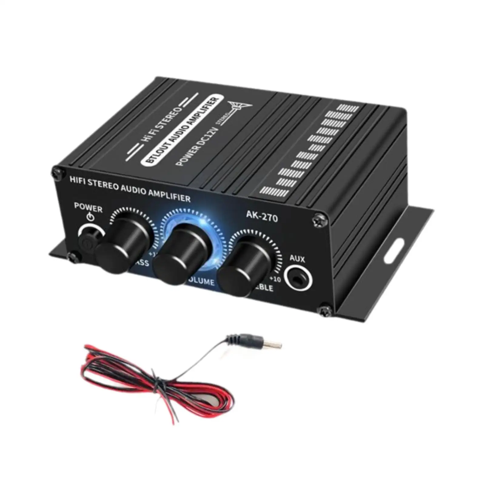 Stereo Audio Amplifier 2 Channel Office Computer for Speaker 3.5mm AUX Input