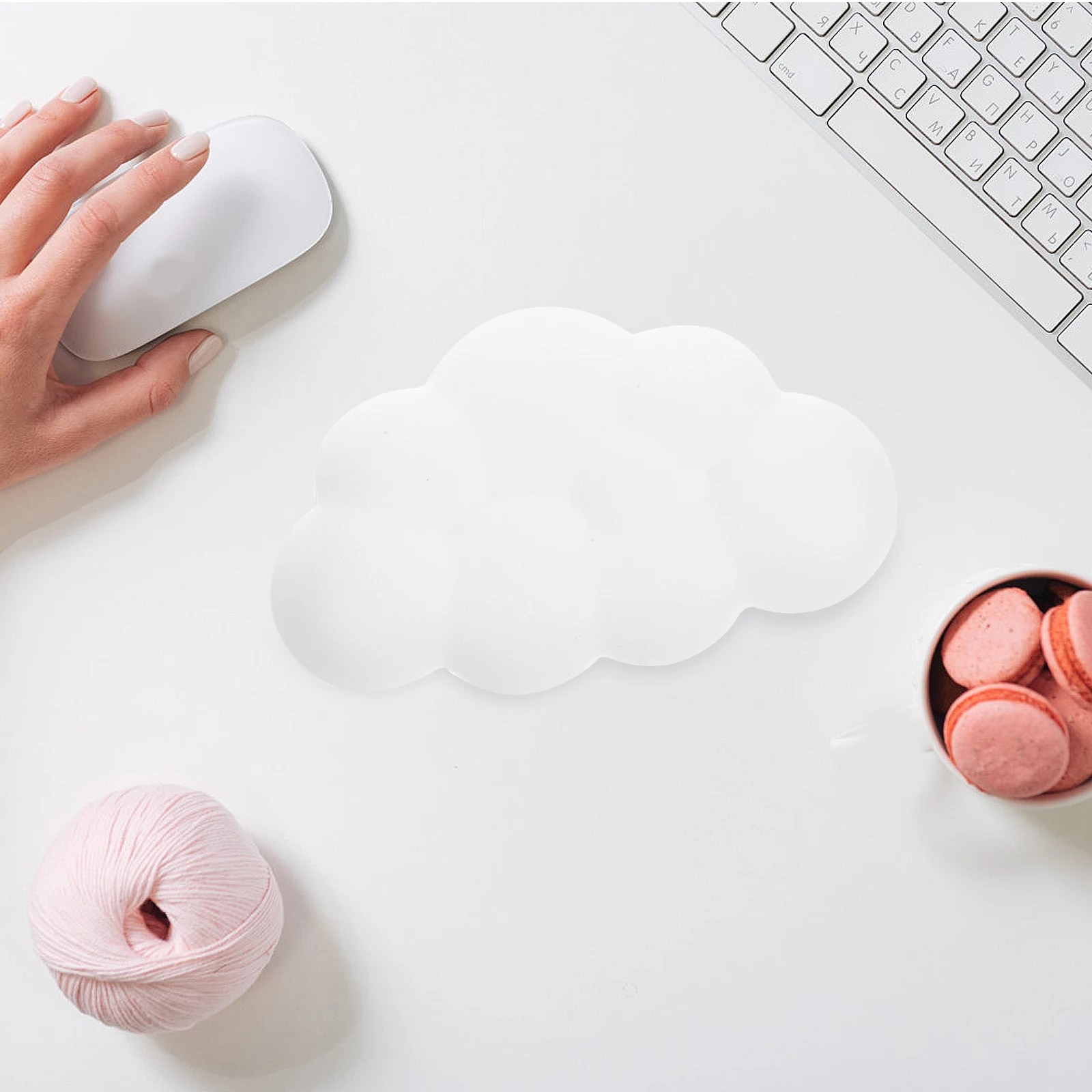 

Mouse Hand Holder Wrist Cushion Computer Rest Cloud Rubber Pad Office Cloud-shaped Cute