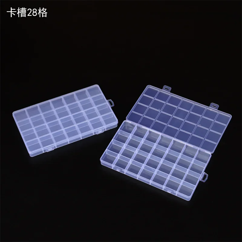 Transparent Plastic Storage Box for Jewelry Classification