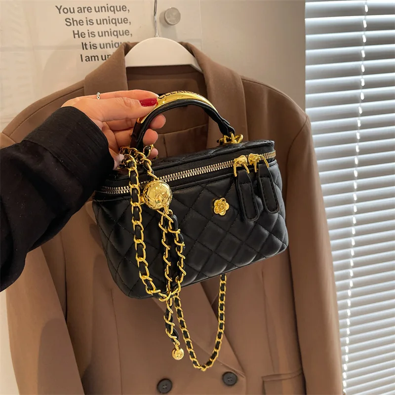 Chain mini small bag female 2024 new fashion Ringer cross body bag spring and summer texture hand bag