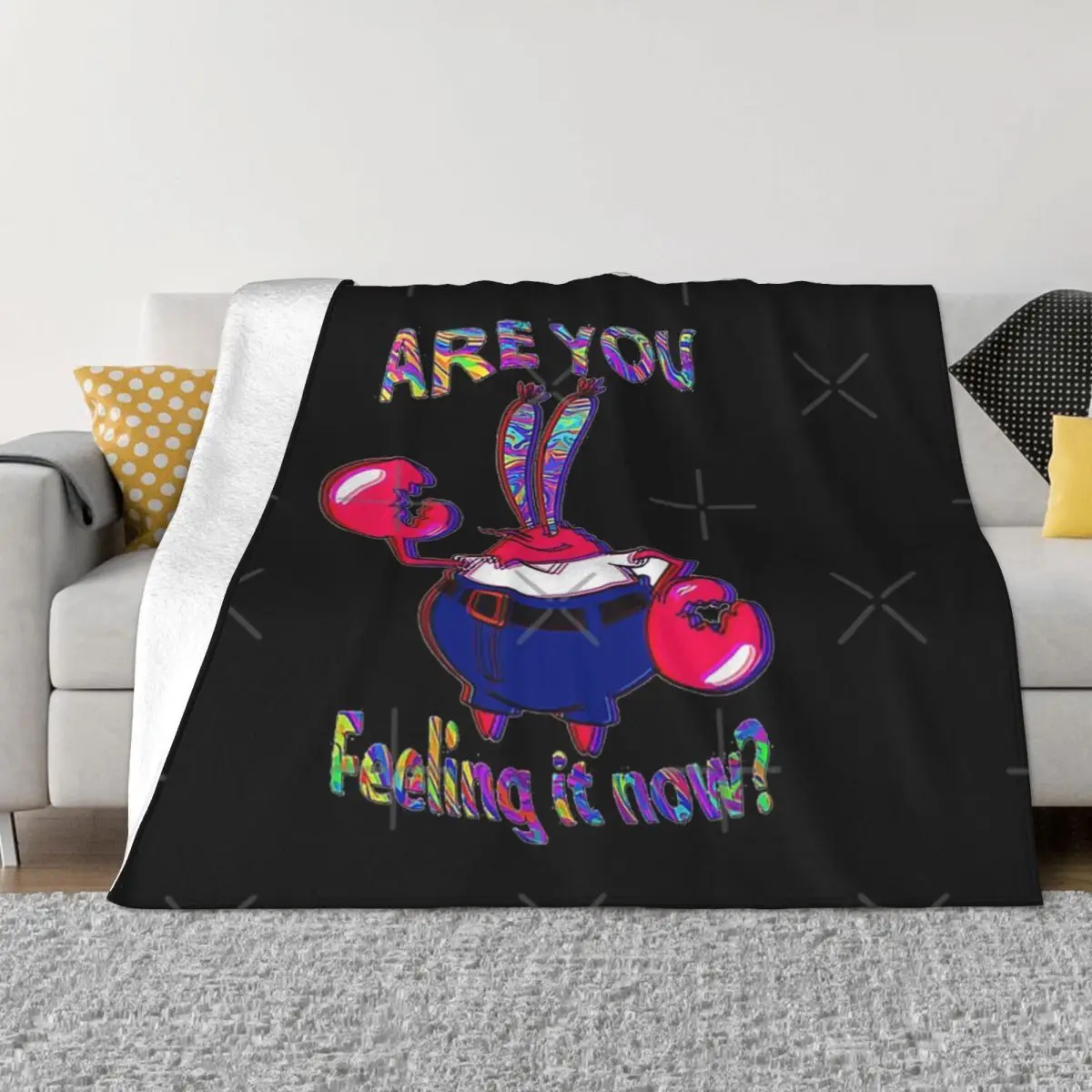 Mr Krabs Anime Bed Blankets Quilt For Bed Home And Decoration Throw Blanket