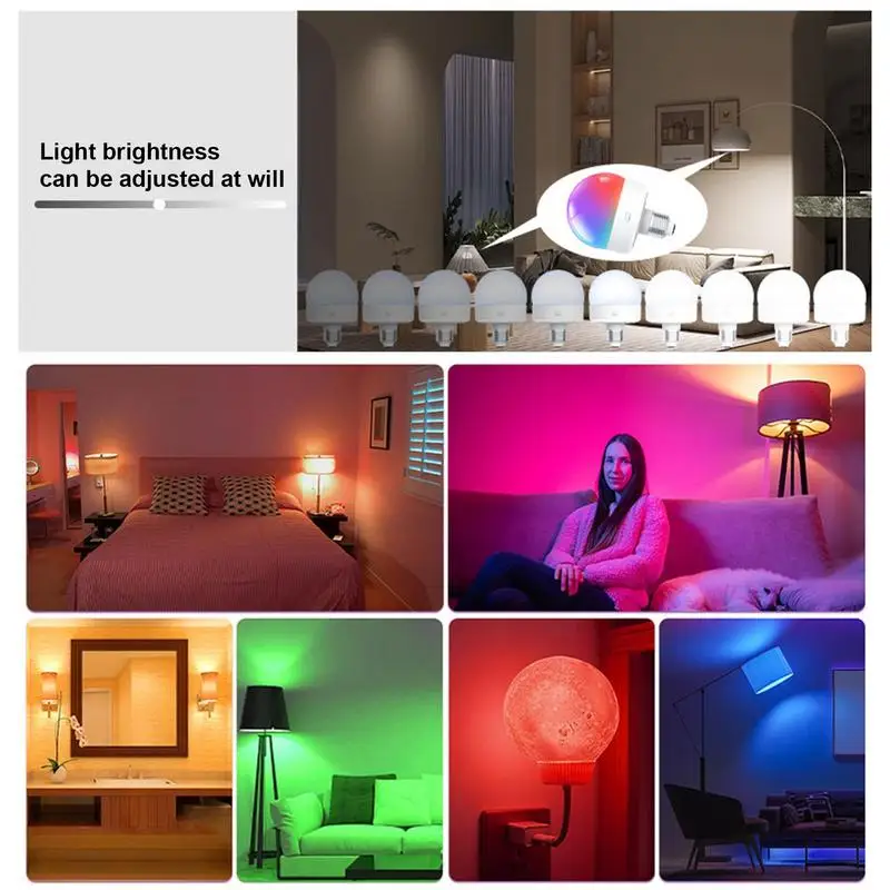 Rechargeable Light Bulbs with Remote Color Changing LED Bulb Detachable Magnetic Rgb Smart Rechargeable Bulbs Night Light