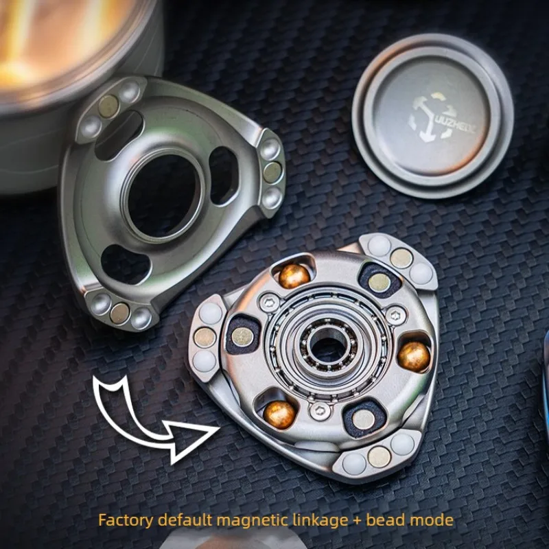 سبينر مغناطيسي دوار يدوي، جيروسكوب دوار للأصابع، لعبة حسية لتخفيف التوتر والقلق للبالغين