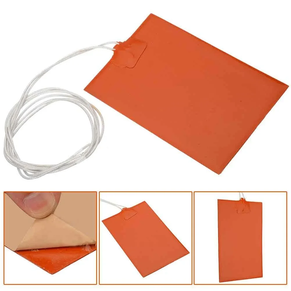 

Mat Silicone Heating Pad Automobile Car 300W Flexible Waterproof 10x15cm/20x20cm Heaters Moisture-proof Orange