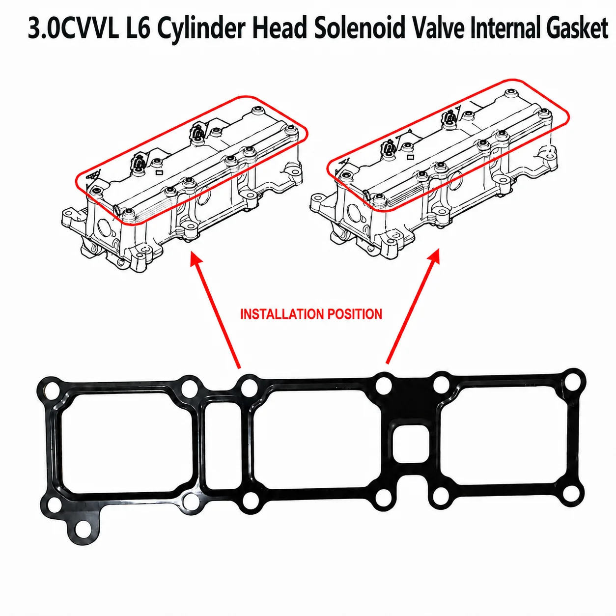 3.0 CVVL L6 Cylinder Head Solenoid Valve Internal Gasket For Land Range Rover Defender Discovery 5 AJ20P6 LR185937 LR164069