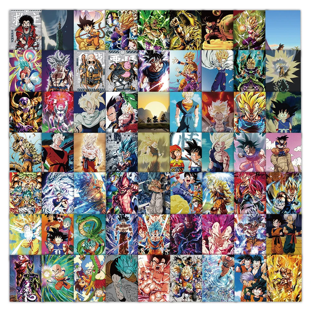 

10/30/63pcs Japan Anime Dragon Ball Stickers for Kids Decals Toy DIY Laptop Phone Cool Cartoon Son Goku Sticker Gifts