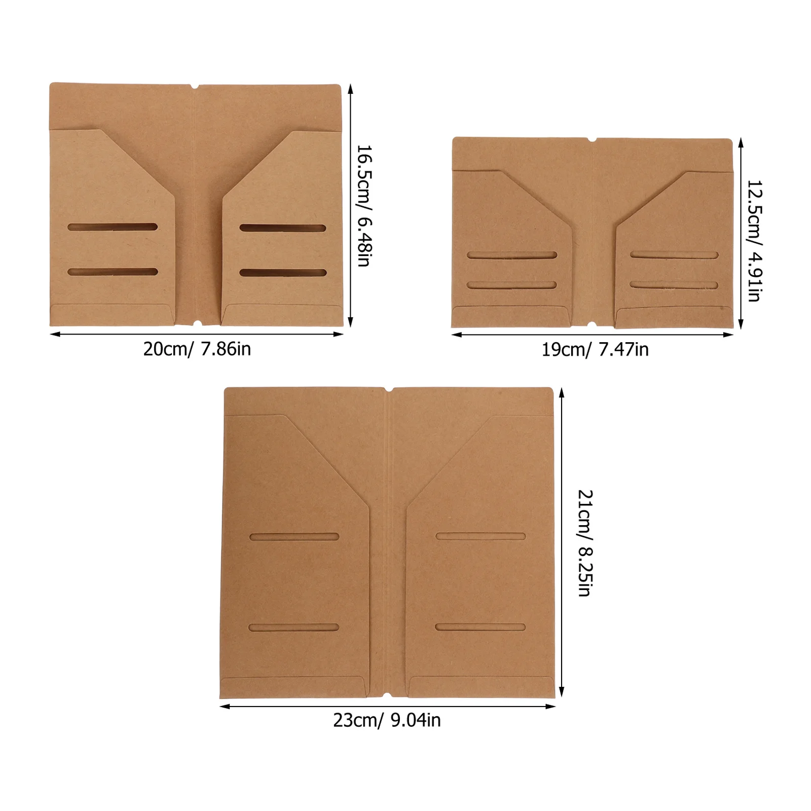 3 قطعة حامل بطاقات كرافت منظم جيب بسحاب لأيصالات المستندات وبطاقات العمل وإكسسوارات السفر #3