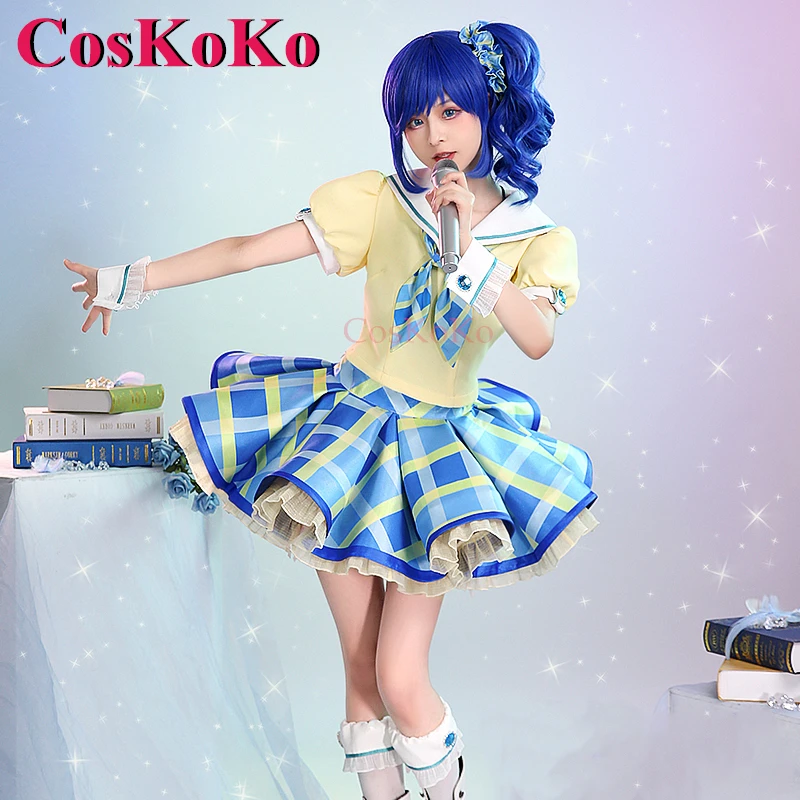 CosKoKo Kiriya Aoi Cosplay Game Aikatsu! Costume Gorgrous Elegant Sweet idol Dress Full Set Halloween Party Role Play Clothing