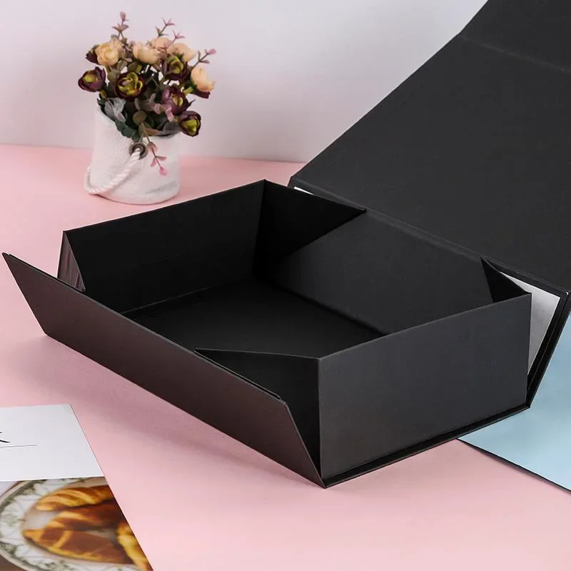 20 x 18 x 8 cm große magnetische Geschenkbox mit Deckel für Geschenke, rechteckige, zusammenklappbare Pappschachtel für die Verpackung von Heiratsanträge und Geburtstagsgeschenken – Detail 11
