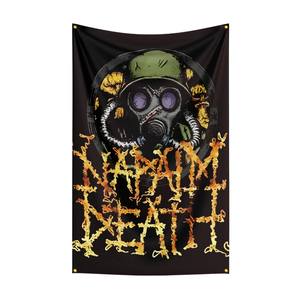 3x5 Ft Heavy Rock Band-Napalms Deaths  Flag Polyester Digital Printing Banner for Bedroom Wall Art Out Door Tapestry Decoration