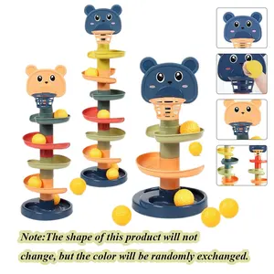 Montessori Sliding Track Tower for children, different layers, baby track, rolling ball toy, early educational puzzle, kids gift 8 Main Sales Children's Pedagogical Toys - №8