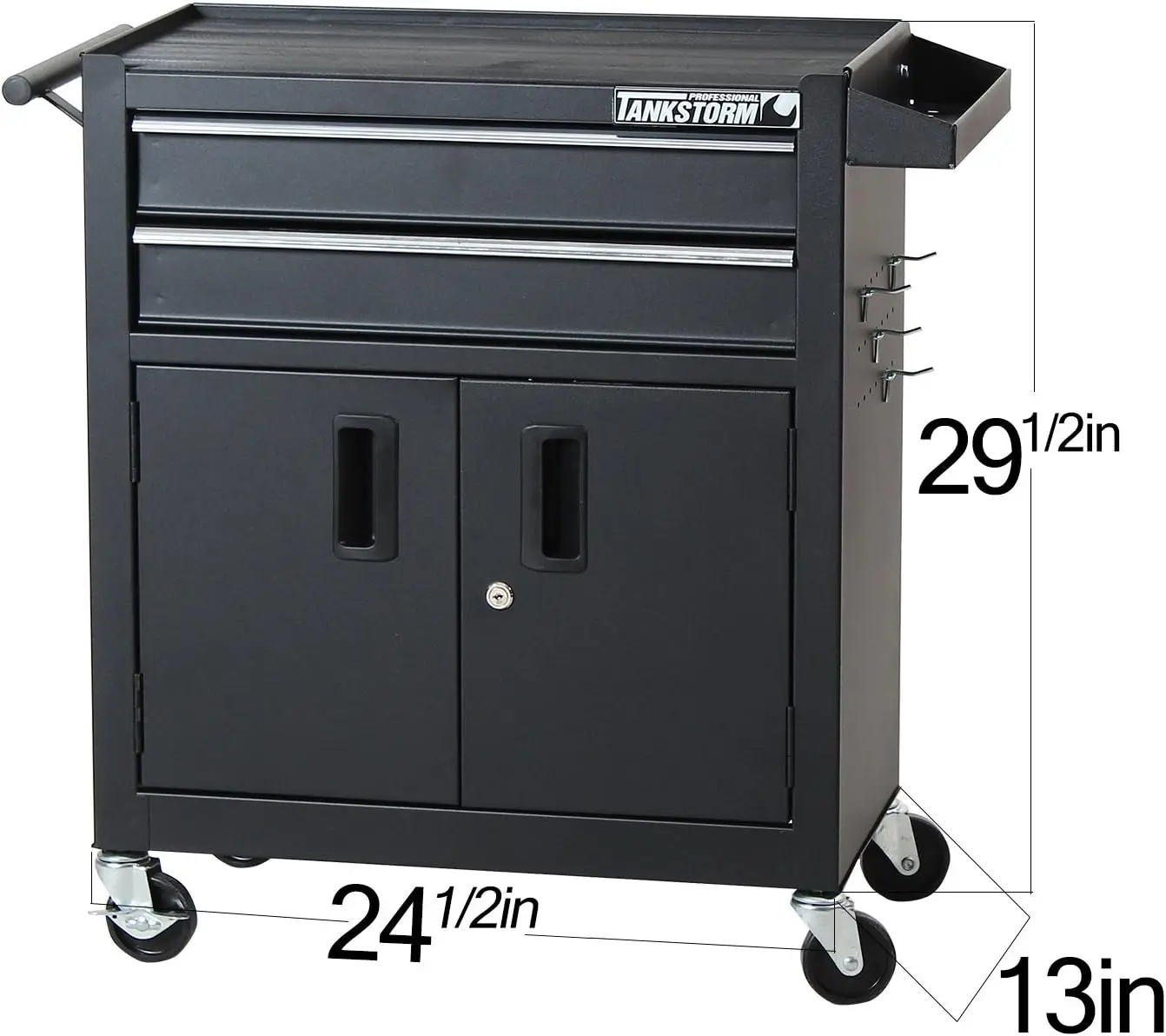 Heavy Duty Cart Steel Rolling Tool Box with Lockable Doors