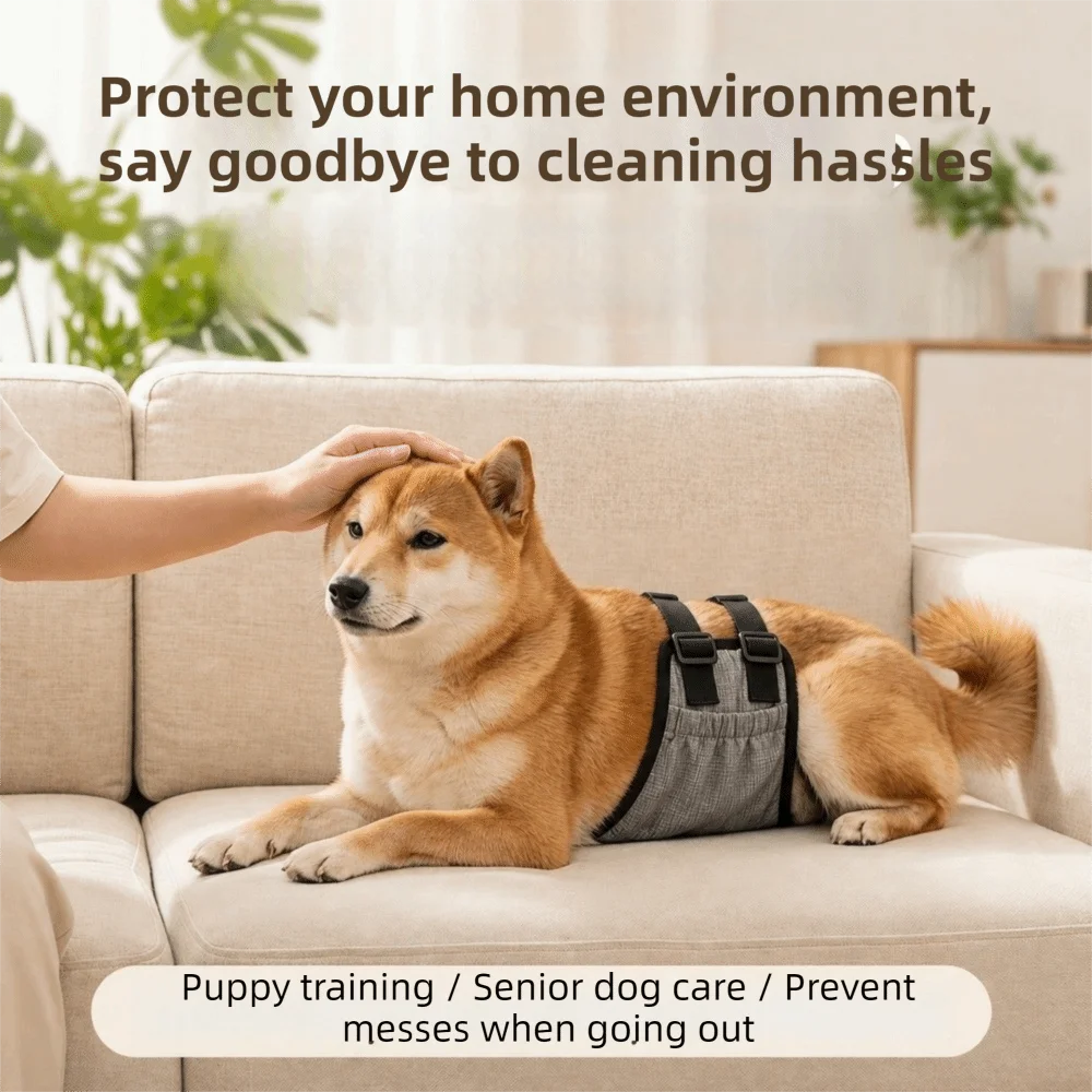 Breathable Dog Physiological Pants Leak Proof Adjustable Male Dog Diaper Comfortable Dog Menstrual Pants Anti Harassment