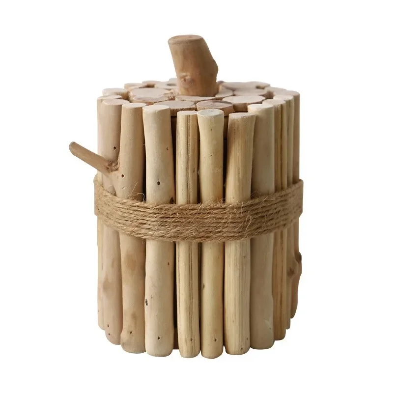 

Personalized simple solid wood toothpick box, toothpick holder, home restaurant desktop natural log creative gifts