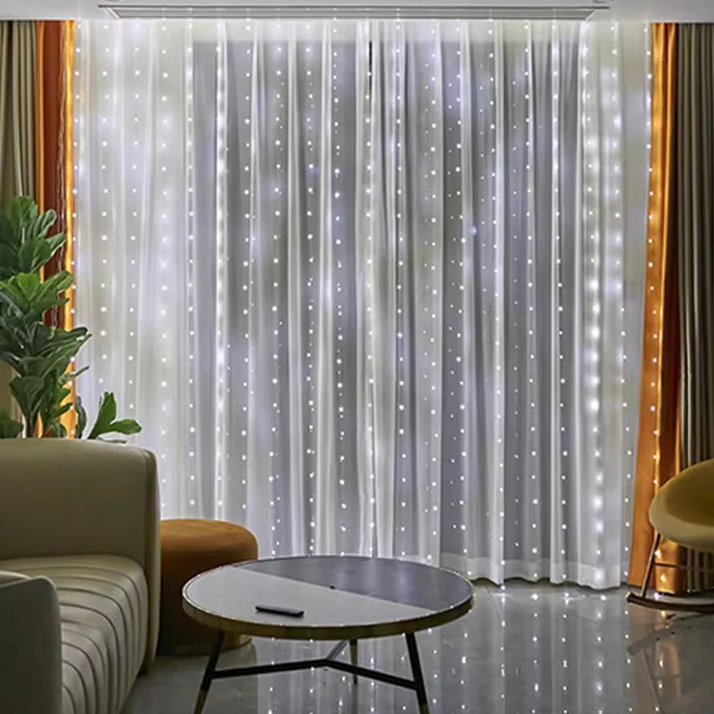 USB Plug Curtain LED String Lights 8 Modes Remote Control Bedroom Holiday Wedding Birthday Christmas Decor Fairy Garland Lamp