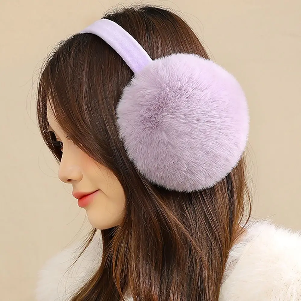 Fashion Plush Ear Warmer Anti-Freeze Collapsible Ear Cover Keep Warm Thickening Ear Muffs for Women Girls