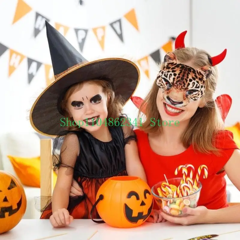 5asd động vật mặt nạ nửa mặt Mặt nạ Tigre mặt nạ Halloween trang phục cosplay động vật