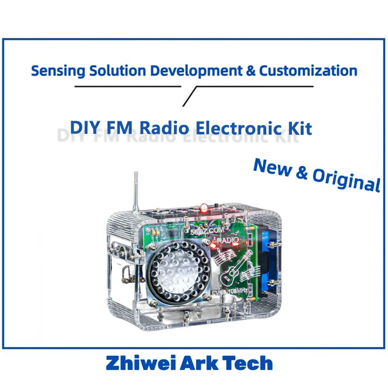 

RDA5807 FM Radio DIY Kit, 50-108MHz Adjustable, Anti-Interference, Dual Channel Amp, DC3V Soldering Practice for Electronics