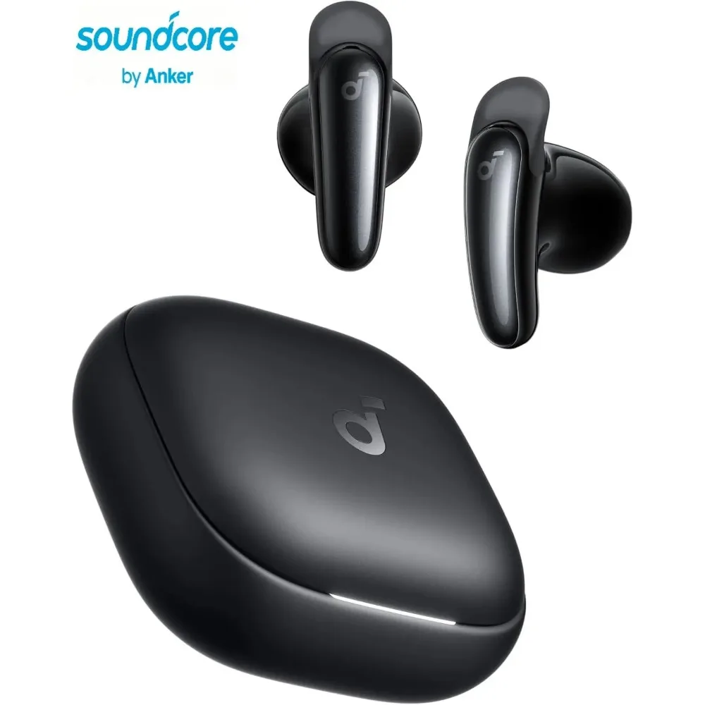 

Soundcore by Anker Liberty Buds Semi-in-Ear Earbuds Adaptive ANC Removable Ear Fins Fast Charging Wireless Bluetooth Headphones