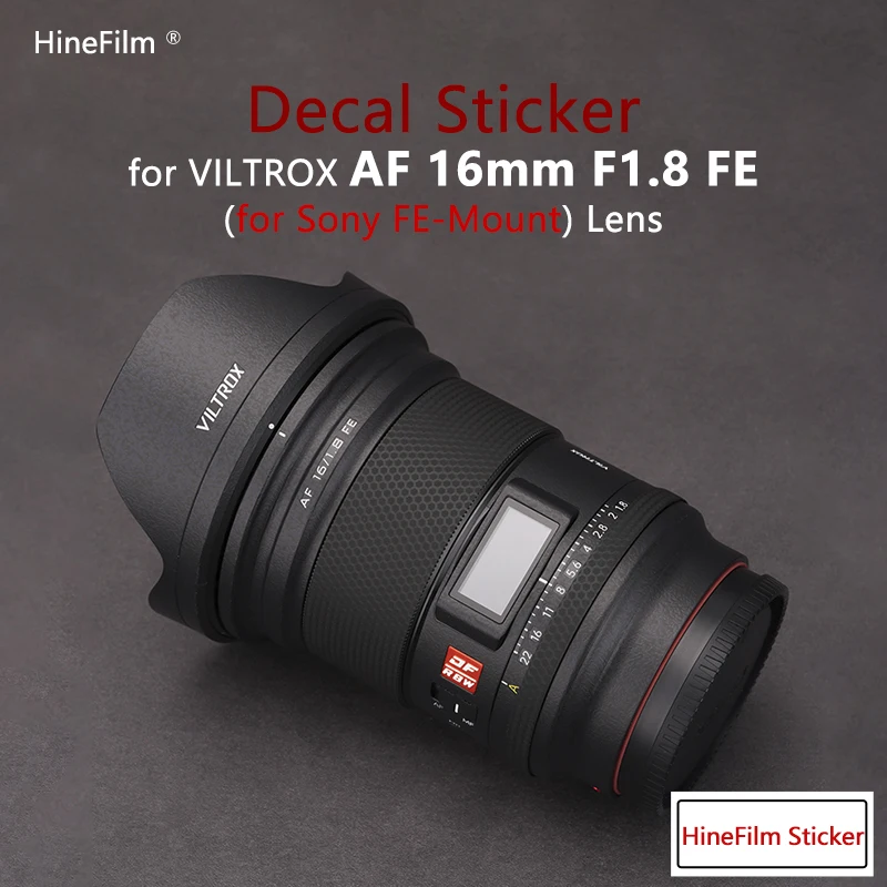 

Viltrox AF16F1.8 for Sony FE Mount Lens Wrap Sticker Premium Decal Skin for Viltrox AF 16mm F1.8 FE Lens Protector Cover Film