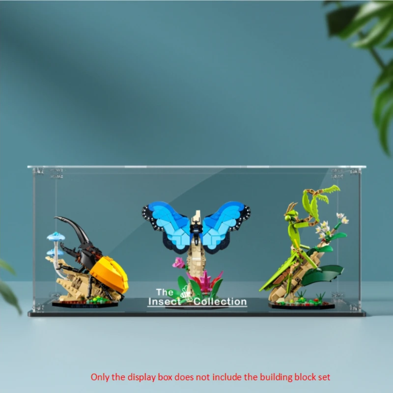 Applicable 21342 Insect Building Blocks Transparent Display Box Thick Acrylic Storage Box Screw Installation Without Glue