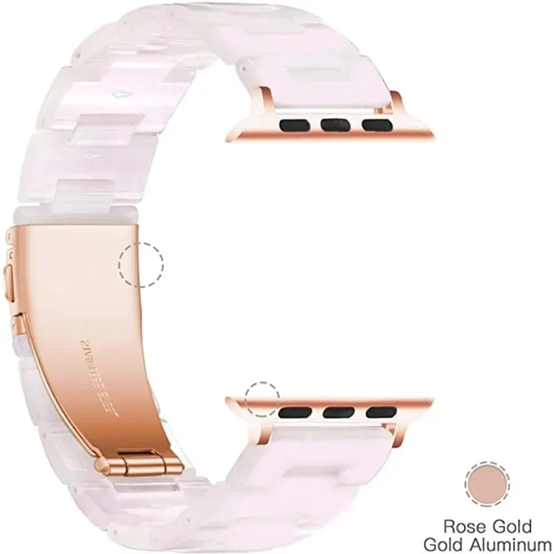 Resin Strap for Apple Watch Band 44mm 46mm 40mm 45mm 49mm 38mm 42mm 41mm Wrist Band for IWatch Series 10 9 8 7 6 5 4 3 2 1 Ultra