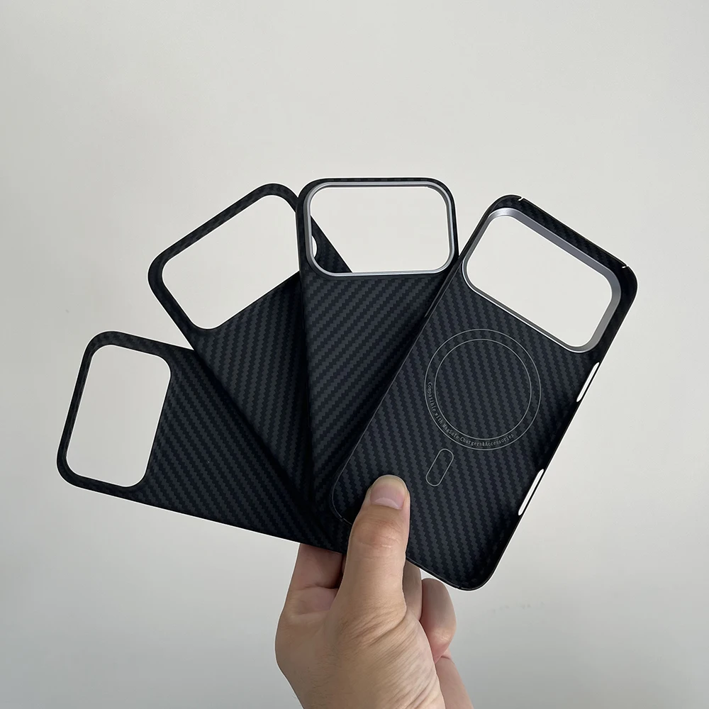 

For IPhone 17 Pro Max Carbon Fiber Case for Magnetic Magsafe Lens Protection Aramid Fiber Cover for IPhone 17 Pro Carbon