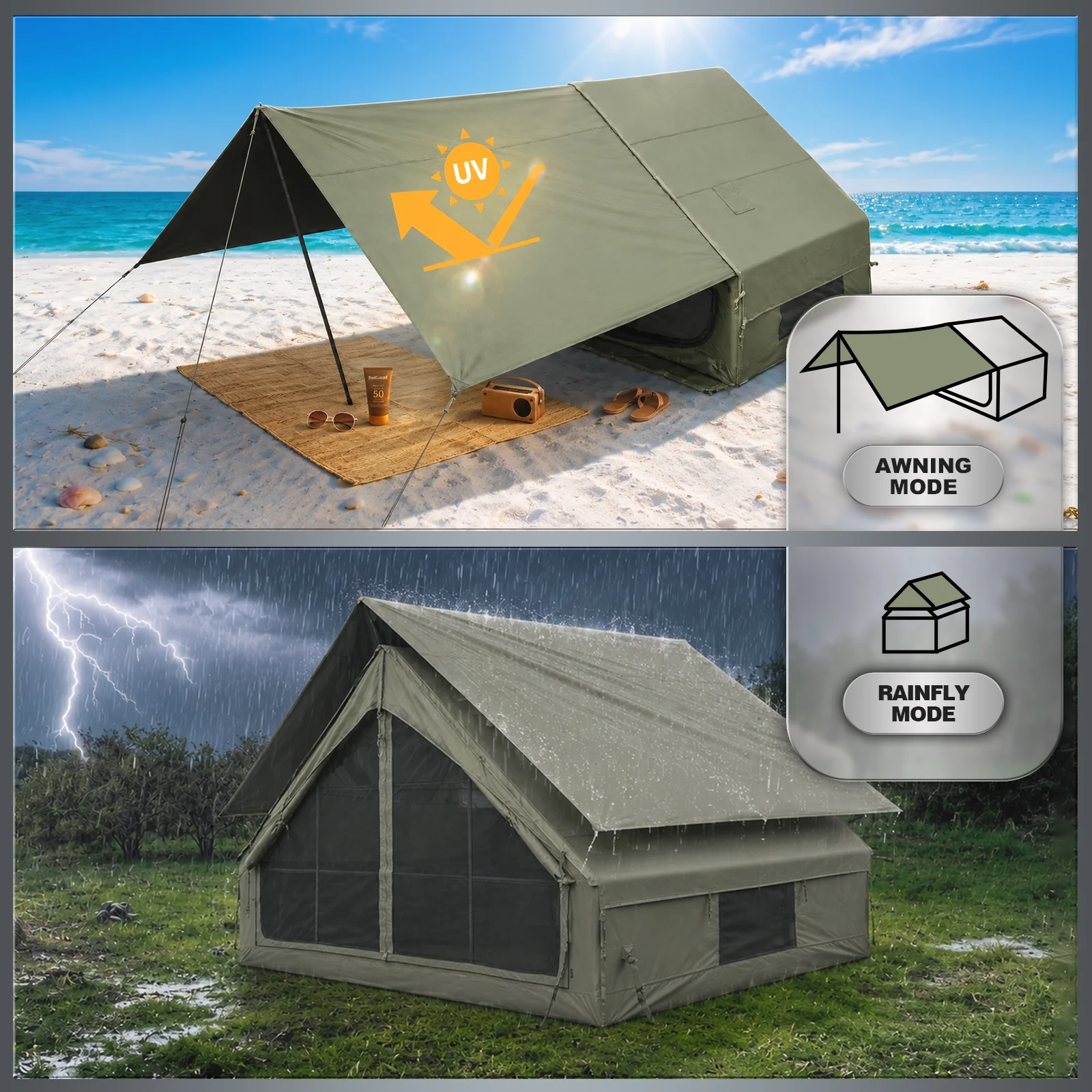 Tenda Tiup SENLEETO 420D Oxfor - Outdoor Camping And Glamping ulasan dan harga