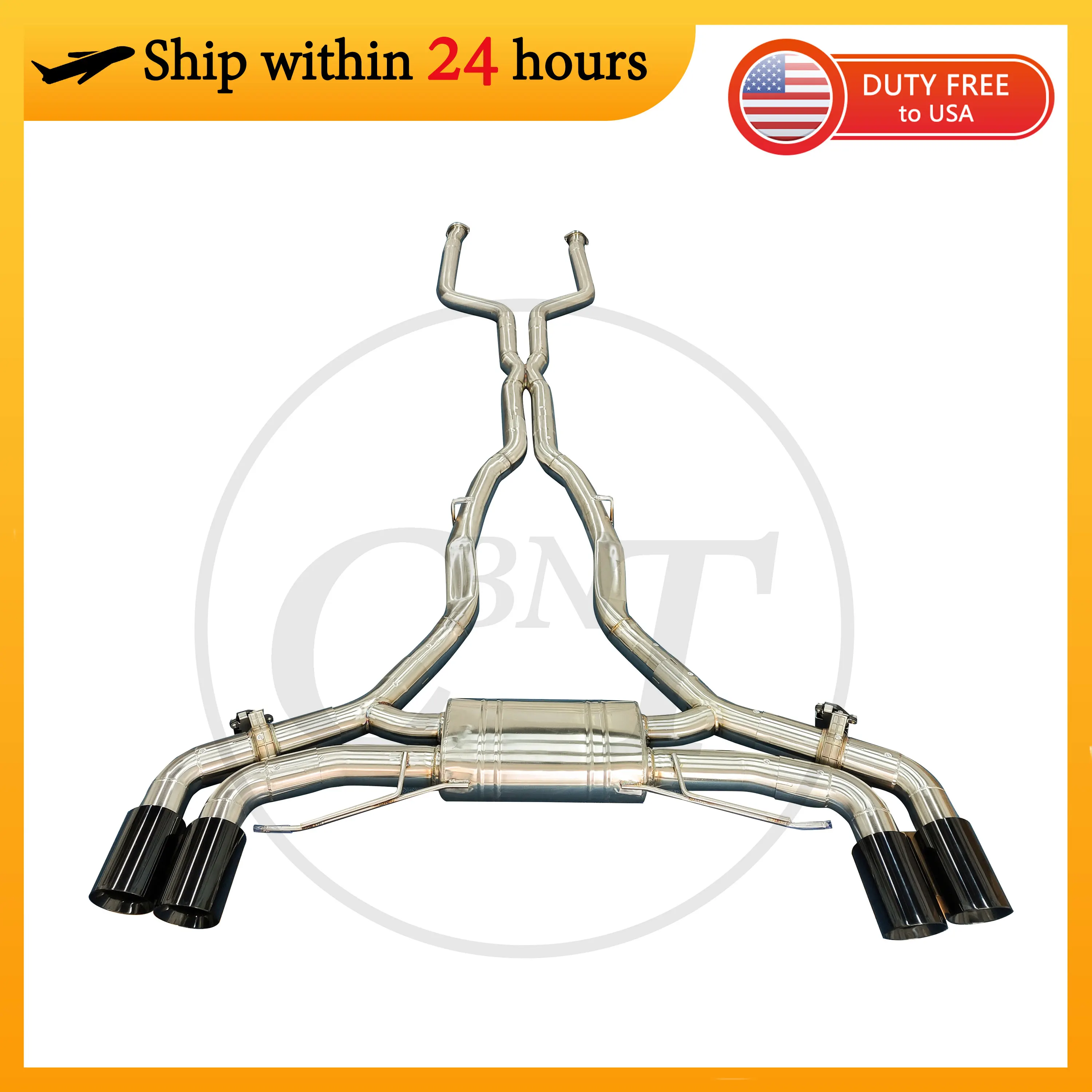 

CBNT Valved Exhaust Catback for BMW F95 X5M F96 X6M 4.4T 2023-2025 SS304 Quality Valvetronic Exhaust Catback with Valve Muffler
