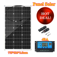 Flexible Solar Panel Kit 18V 80W Monocrystalline Panel Solar Cell Camping Car RV Battery Charger Home Solares Paneles