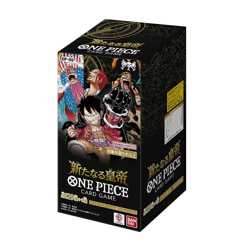 BANDAI ONE PIECE jeu de cartes le nouvel empereur OP-09 Booster BOX TCG japon Anime carte de Collection 6 cartes par paquet