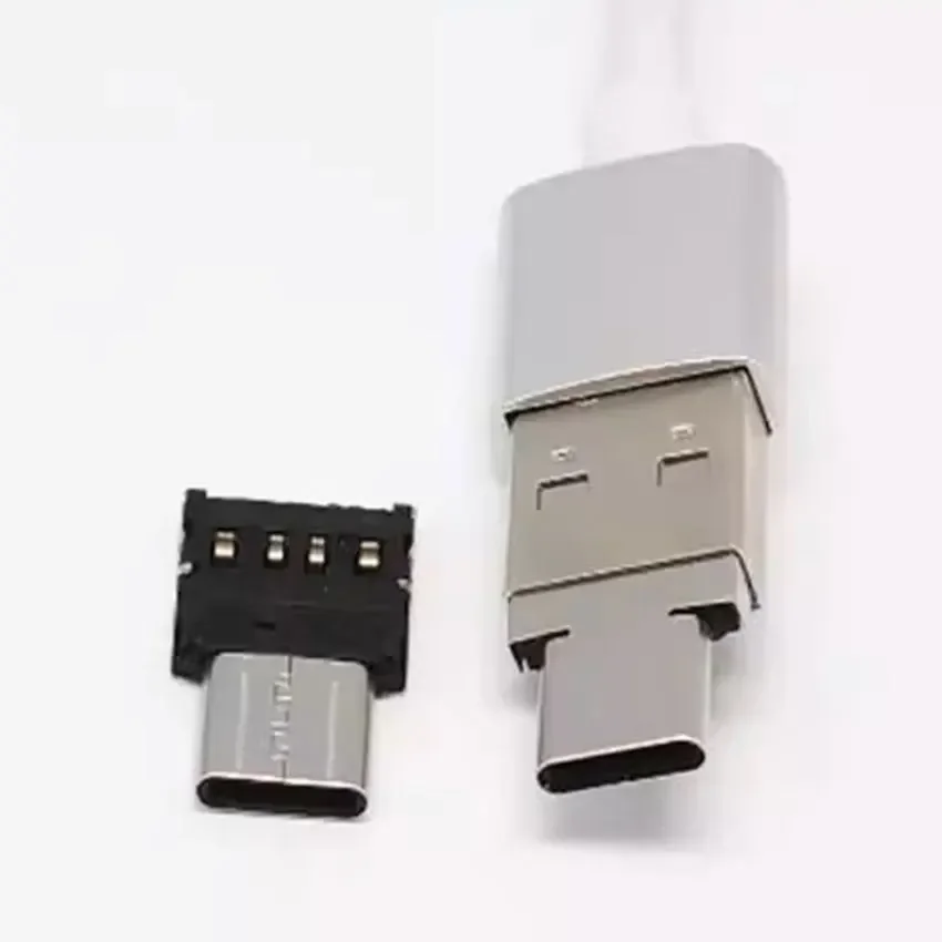 1PCS OTG Micro USB Type C Adapter USB-C Male to USB 2.0 Female Data Connector for Macbook Android Phone