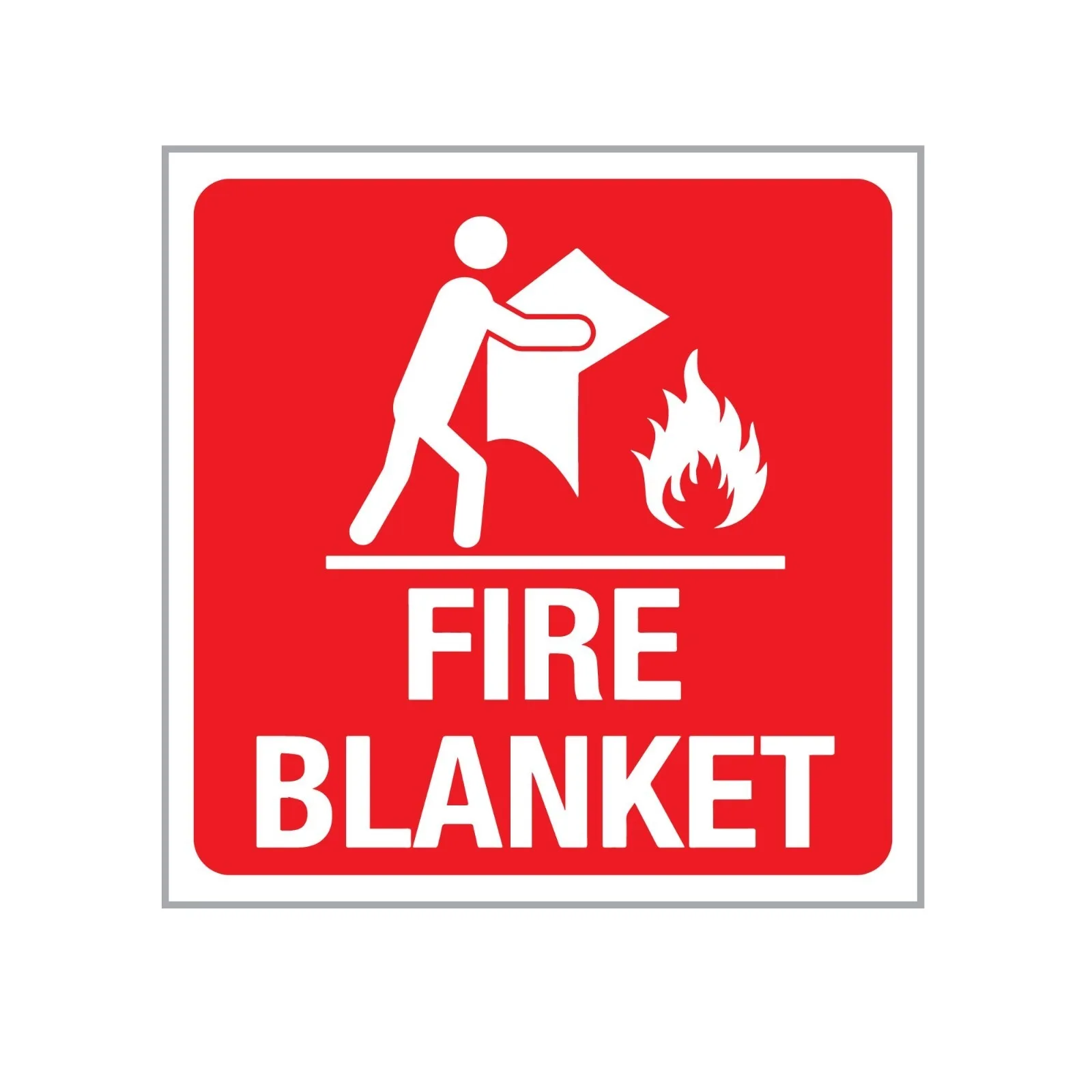 

Fire Blanket extinguisher sticker decal warning signs