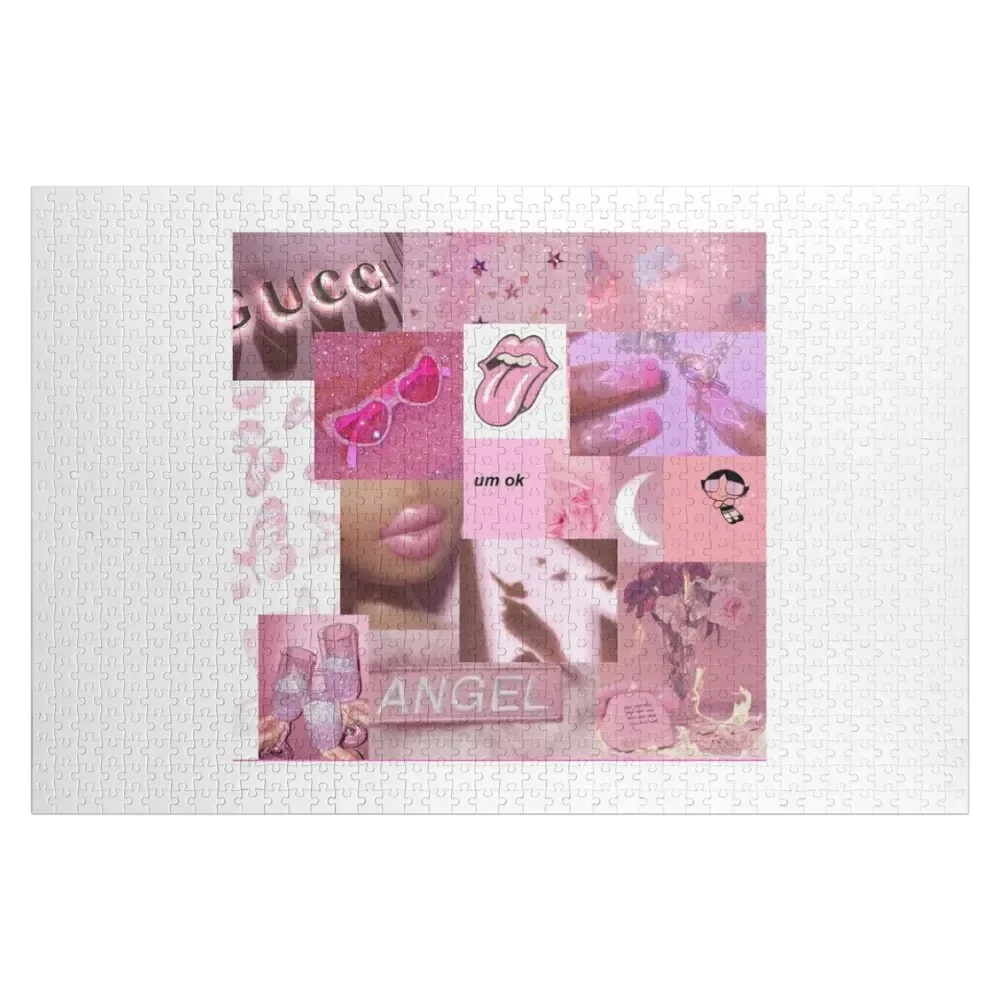 

Girly Pink Aesthetic Jigsaw Puzzle Custom Gift Customizable Child Gift Personalize Photo Personalized Gifts Puzzle