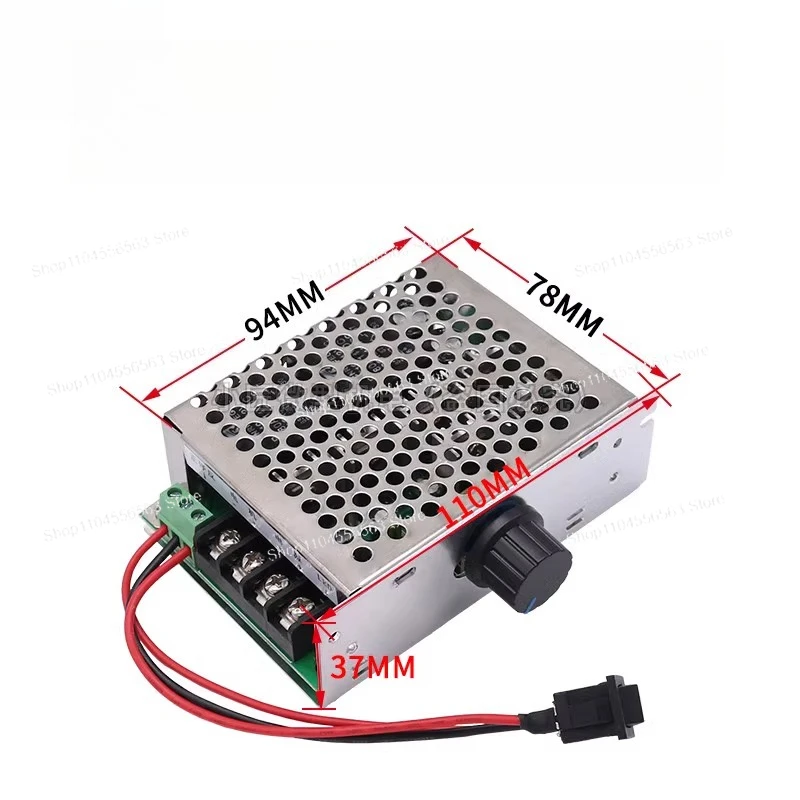 Регулятор скорости двигателя постоянного тока с ШИМ, 12 В-48 В, 40 А, высокая мощность с переключателем вперед и назад и ручкой - регулируемое управление оборотами для DIY