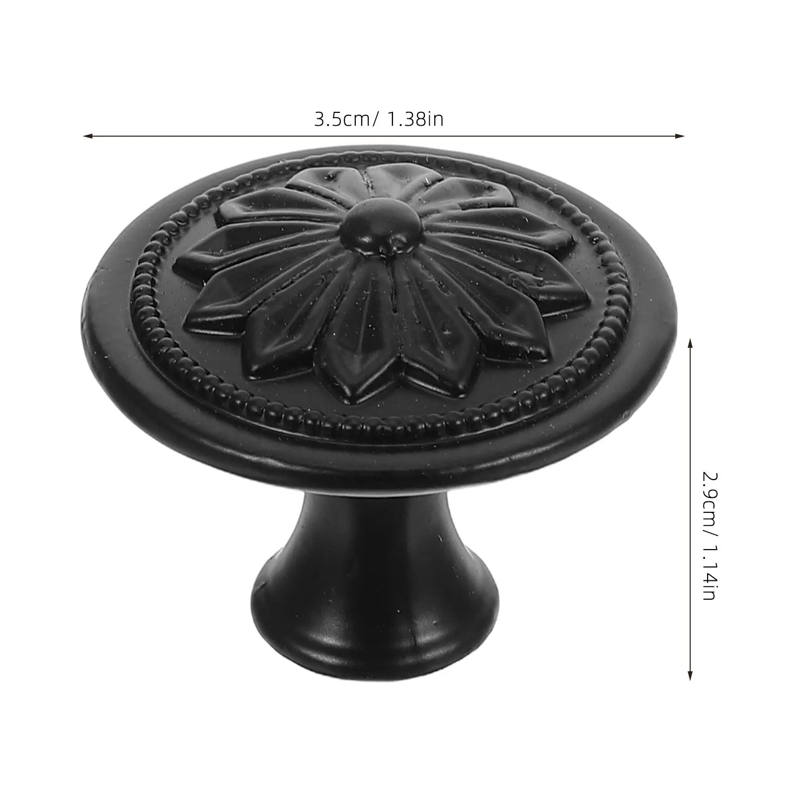 4 Pcs Cabinet Handles Floral Dresser Drawer European Flower Pull Pulls Decorative Antique Furniture Center Hole