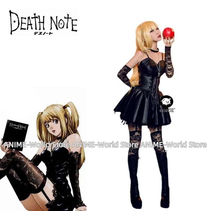 

Аниме Death Note Misa Amane Косплей Костюм Черное вечернее черное платье на заказ Любой размер