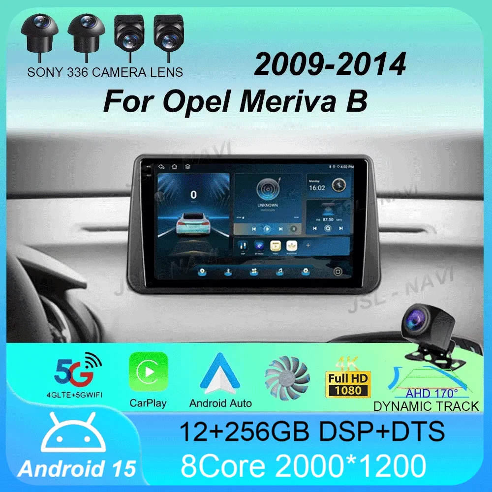 

Android 15 Carplay Car Radio For Opel Meriva B 2009 2010 2011 - 2014 Navigation GPS Multimedia Player stereo wifi+4G Auto DSP BT